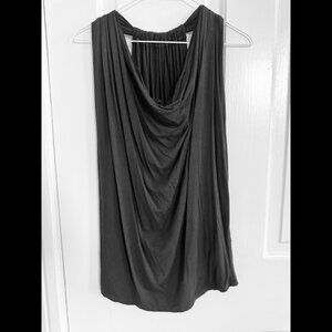 Versatile Sleeveless Black Top, Size Medium